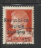 EMISSIONI LOCALI TERAMO 1944 SOPRASTAMPATO D´ ITALIA ITALY OVERPRINTED  LIRE 1,75  ANNULLATO USED - Local And Autonomous Issues