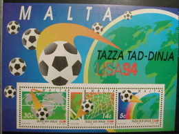 MALTA 1994 - WORLD CHAMPIONSHIP FOOTBALL USA 94 - YVERT BLOCK Nº 14 - 1994 – USA