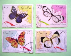 Cuba 1995 Butterflies Used Stamps - Gebraucht