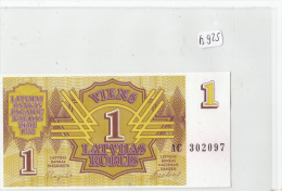 Billets - B925 -  Lettonie     - Billet  1     - Etat Neuf  ( Type, Nature, Valeur, état... Voir 2 Scans) - Latvia