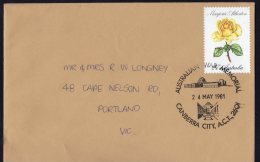 Australia 1981 Australian War Memorial Postmark On Domestic Letter - Cartas & Documentos