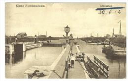 CARTOLINA - KLEINE NOORDZEESLUIZEN - IJMUIDEN - CHIUSA VICINO AL PORTO -  VIAGGIATA NEL 1914 OLANDA - Torres De Agua