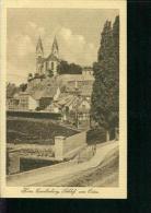 Quedlinburg Schloss Von Osten Wohnhäuser Fachwerkhaus 17.7.1918 Nach Auerbach - Quedlinburg