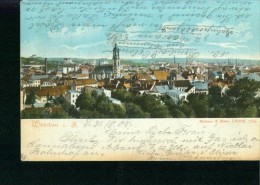 Litho Werdau In Sachsen Panorama Gesamtansicht 31.8.1905 Nach Chemnitz - Werdau