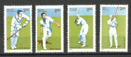 INDIA, 1996, Cricketers Of India, Cricket, Sports, Set 4 V,  MNH, (**) - Ongebruikt