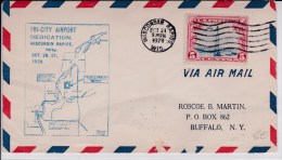 USA - 1928  - POSTE AERIENNE - ENVELOPPE AIRMAIL De WISCONSIN RAPIDS   ( WISCONSIN ) -  DEDICATION - - 1c. 1918-1940 Covers