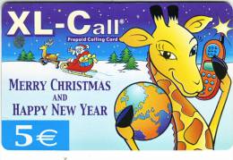 **Télécarte Prépayée BELGE XL CALL "Merry Christmas & Happy New Year" 5€   Utilisée  Qualité TTB **** N° Lot:16826970 - [2] Prepaid & Refill Cards