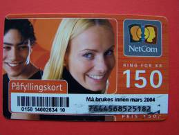 Prepaid Phone Card From Norway, NetCom, 150kr - Norwegen