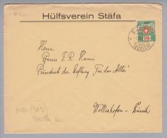 Heimat ZH Stäfa  1929-04-03 Portofreiheit-Brief Mit Zu#13A Gr#880 20Rp. Hülfsverein Stäfa - Franchise