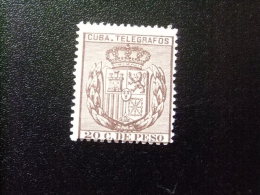 CUBA 1896 ESCUDO DE ESPAÑA  Edifil Nº 83  * MH   Yvert Nº 80 * MH SELLO DE TELEGRAFOS - Kuba (1874-1898)