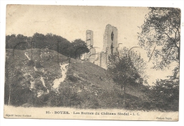 Boves (80) : Les Ruines Du Château Féodal En 1910 (animé). - Boves
