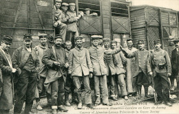 JUVISY SUR ORGE - La Grande Guerre 1914 - Convoi De Prisonniers Alsaciens-Lorains En Gare De Juvisy - M. T. - Juvisy-sur-Orge