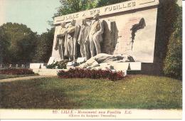 LILLE MONUMENT AUX FUSILLES (DU SCULPTEUR DESRUELLES) COULEUR REF 33402 - Monumentos A Los Caídos