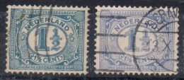 Pays Bas ; Nederland ; 1899 ;n° Y: 67-67a ; Ob ; " 2 Teintes " ; Cote Y : 1.70 E. - Gebruikt
