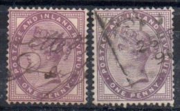Grande Bretagne ; Great Britain ; 1881 ;n° Y: 73 X2 ; Ob ; " 2 Teintes " ; Cote Y : 2.00 E. - Non Classificati