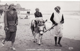 Carte Postale Photo ANTONY -Princesse Joséphine-Charlotte (Royauté-Noblesse) à OSTENDE (Belgique) Avec Ane (Animaux) - Oostende