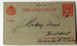 UNGARN : Magyar Kir Posta Zart-levelezo Lap- 1914 10 Filler - Lettres & Documents