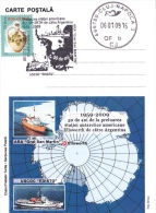 PC, POST CARD , TAKING OF THE ANTARCTIC AMERICAN STATION "ELLSWOTH" BY ARGENTINE, 2009, ROMANIA - Bases Antarctiques