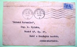 South Africa 1946 Front Of Cover To Czechoslovakia - Army Women 's Service - Briefe U. Dokumente