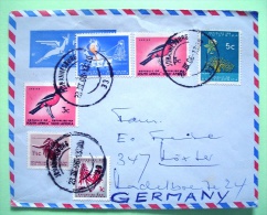 South Africa 1966 Cover To Germany - Bird - Gold Fusion - Baobab Tree - Bull - Coral Tree Flowers - Briefe U. Dokumente