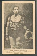 WEIGHTLIFTING  1922 WORLD CHAMPION   SAUL HALLAP , LATER  CIRCUS  ARTIST , ESTONIA , OLD CARD, O - Gewichtheffen