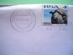 South Africa 1972 Cover To England - Ram 's Head - Wool Mark - Brieven En Documenten