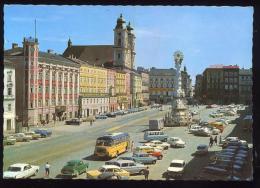 CPM Animée Neuve Autriche LINZ An Der Donau Hauptplatz  LINZ La Place  Voitures Cars - Linz