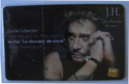 Carte Collector Johnny Hallyday  La Douceur De Vivre De L'album Jamais Seul - Autres & Non Classés