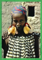 MALI - JEUNE FEMME PEUL PORTANT BOUCLES D´OREILLES & ANNEAU NASAL EN OR - Carte  Adressée à Un Docteur En 1966 - Mali