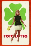 En L´ état Petit Calendrier Publicitaire 1969 - "Toto Lotto" Loto Loterie Femme Sexy Trèfle - PUB Publicité (Hongrie) - Petit Format : 1961-70