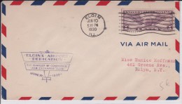 USA - 1930  - POSTE AERIENNE - ENVELOPPE AIRMAIL De ELGIN ( ILLINOIS )  -  DEDICATION - - 1c. 1918-1940 Storia Postale
