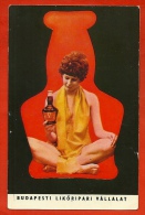 Petit Calendrier Publicitaire 1972 Erotique Sexy Pin-up Trou Serrure Surréalisme Alcool PUB Publicité (Hongrie) Vallalat - Small : 1971-80