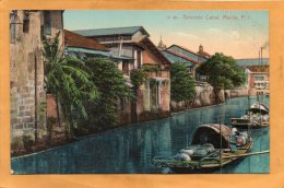 Binondo Canal Manila 1905 Philippines Postcard - Philippines