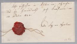 Heimat AG Sins 1866-10-10 Siegel Briefstück - Brieven En Documenten