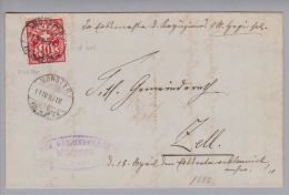 Heimat LU Münster 1887-04-11 Brief Nach Zell - Cartas & Documentos