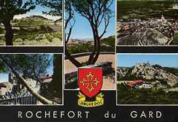 30 ROCHEFORT DU GARD Vues Du Village Et De Notre Dame De Rochefort, Blason - Rochefort-du-Gard