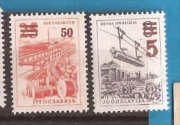 1965 X 1134-35  JUGOSLAVIJA JUGOSLAWIEN INDUSTRIA OVERPRINT NEVER HINGED - Unused Stamps