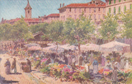 06 - Nice - Le Marché Aux Fleurs (colorée Comba, Peu Vue) - Markten, Feesten