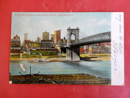 - Ohio > Cincinnati  Suspension Bridge 1908 Cancel   Ref 1032 - Cincinnati