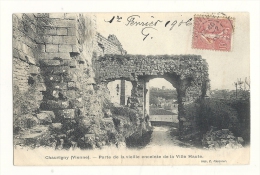 Cp, 86, Chauvigny, Porte De La Vieille Enceinte De La Ville Haute, Voyagée - Chauvigny