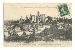 Cp, 86, Chauvigny, Vue Générale Des Ruines, Prise Du Sud'Est, Voyagée 1912 - Chauvigny