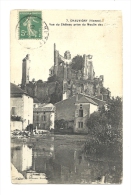 Cp, 86, Chauvigny, Vue Du Château Prise Du Moulin Des ??, Voyagée - Chauvigny