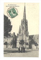 Cp, 86, Châtellerault, Eglise St-Jean-Baptiste, Voyagée 1909 - Chatellerault