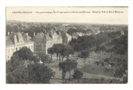 Cp, 86, Châtellerault, Vue Panoramique Des Promenades Et Boulevard Blossac, Hôtel De Ville Et Hôtel Moderne, écrite 1917 - Chatellerault