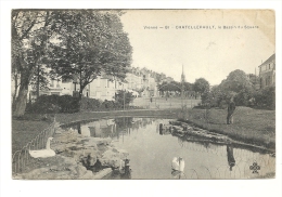 Cp, 86, Châtellerault, Le Bassin Du Square - Chatellerault