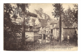 Cp, 86, La Roche-Posay, L'Eglise Et Le Moulin Sur La Creuse - La Roche Posay