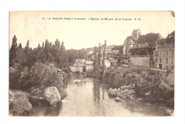 Cp, 86, La Roche-Posay, L'Eglise, Le Moulin Et La Creuse, Voyagée - La Roche Posay