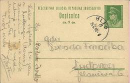 Carte Postale - Bled, 28.8.1949., Yugoslavia - Briefe U. Dokumente