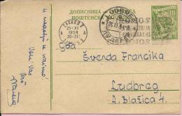 Carte Postale - Zagreb - Ludbreg, 1954., Yugoslavia - CHROMOS - Chemical Industry Zagreb - Brieven En Documenten