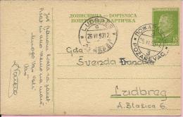 Carte Postale - Požarevac - Ludbreg, 1953., Yugoslavia - Storia Postale